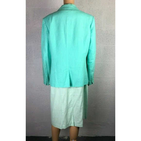 Chadwicks of Boston Women's Teal Suit Dress Style 60443SEAGL Size 16 Balzer sz14 - Picture 5 of 12